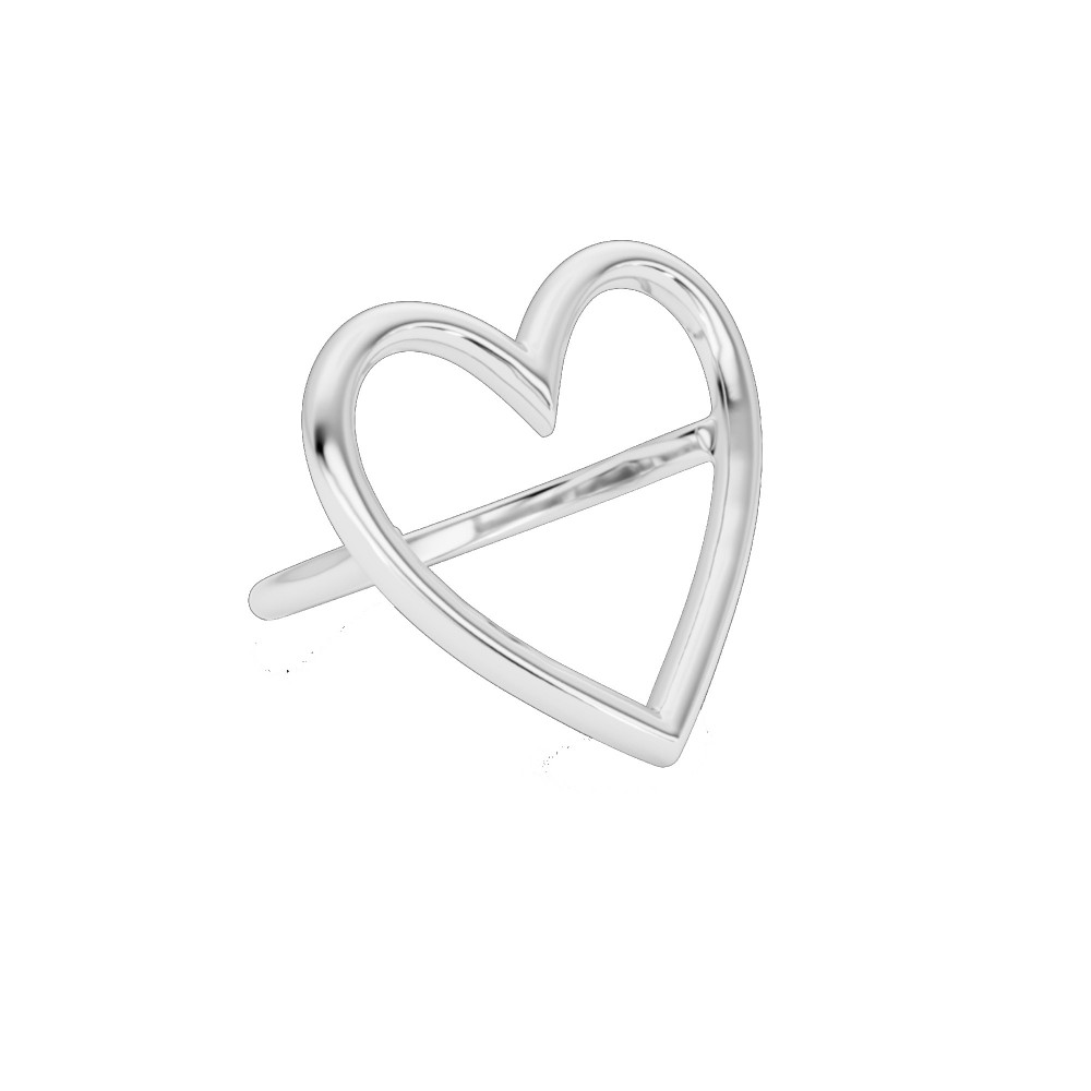 BILLION AVENUE HEART RING SILVER ΔΑΧΤΥΛΙΔΙ