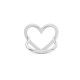BILLION AVENUE HEART RING SILVER ΔΑΧΤΥΛΙΔΙ