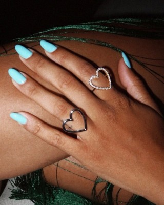 BILLION AVENUE HEART RING SILVER ΔΑΧΤΥΛΙΔΙ