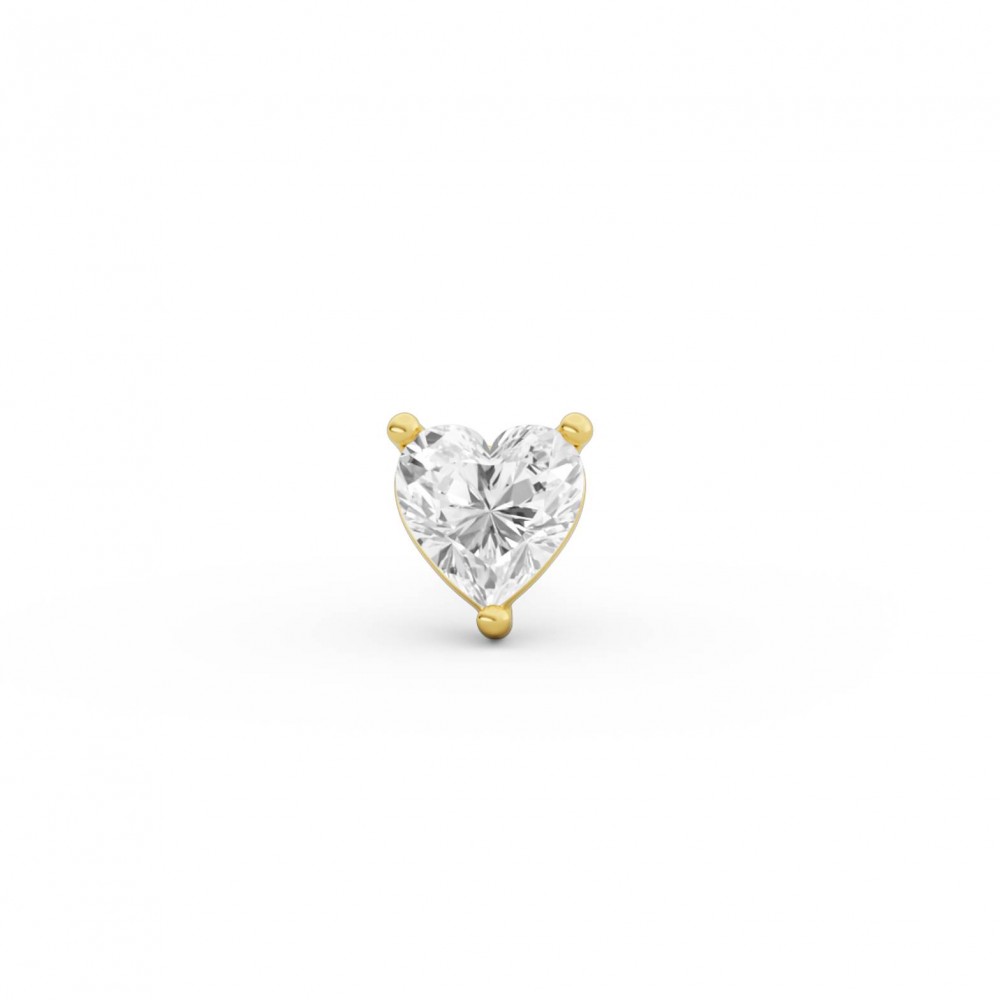 BILLION AVENUE HEART DIAMOND EARSTUD GOLD BILLION AVENUE HEART DIAMOND EARSTUD GOLD