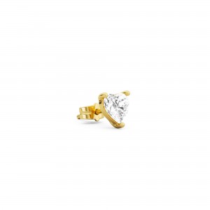 BILLION AVENUE HEART DIAMOND EARSTUD GOLD