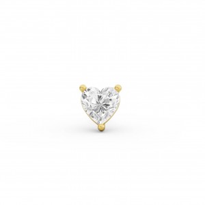 BILLION AVENUE HEART DIAMOND EARSTUD GOLD