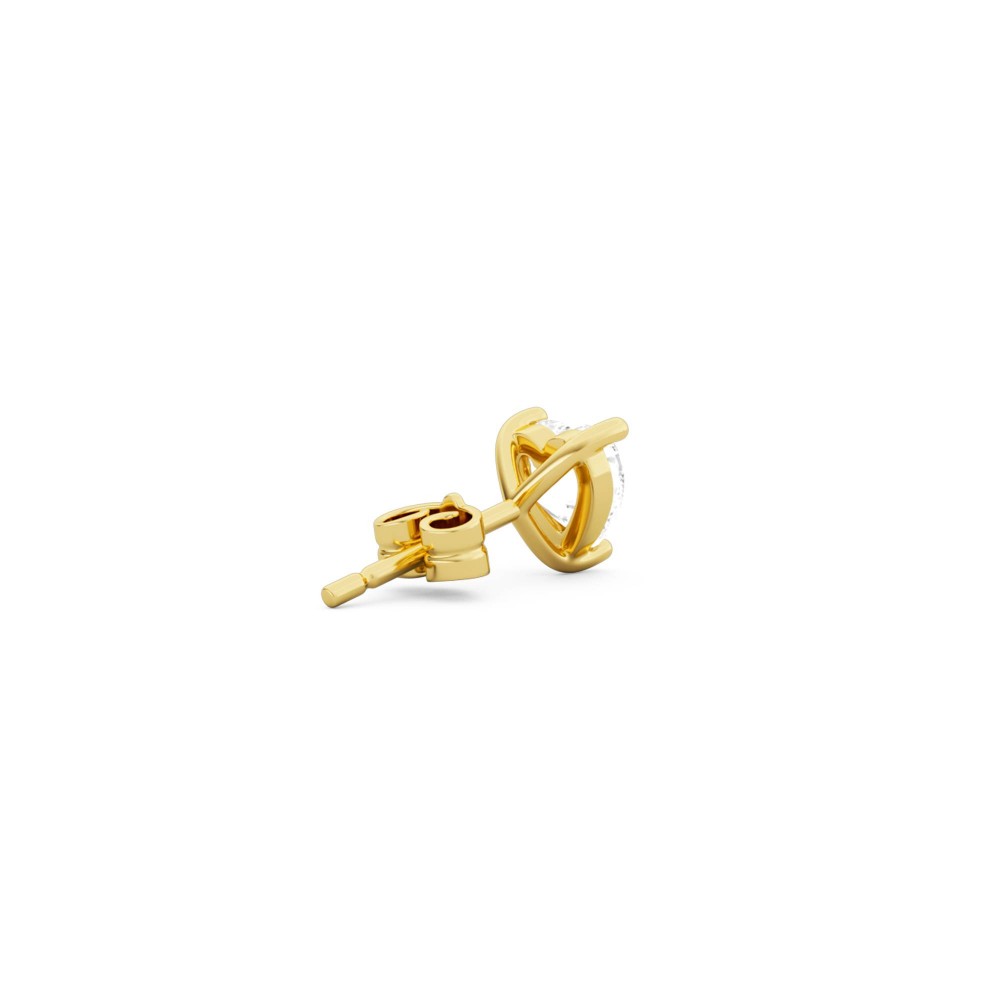 BILLION AVENUE HEART DIAMOND EARSTUD GOLD BILLION AVENUE HEART DIAMOND EARSTUD GOLD