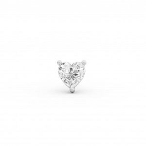 BILLION AVENUE HEART DIAMOND EARSTUD SILVER