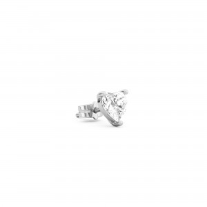 BILLION AVENUE HEART DIAMOND EARSTUD SILVER