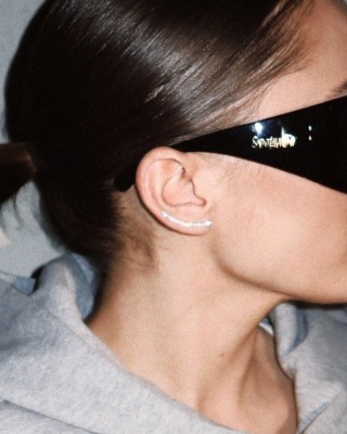 BILLION IRIS CLIMBER EARRING SILVER LEFT