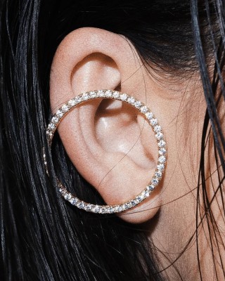 BILLION AVENUE KAY DIAMOND EARSTUD SILVER LEFT