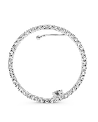 BILLION AVENUE KAY DIAMOND EARSTUD SILVER LEFT