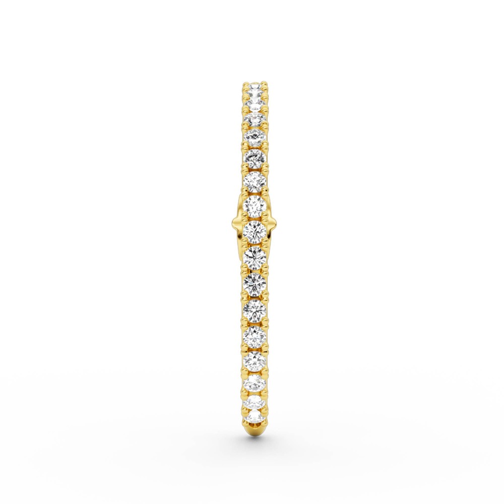 BILLION AVENUE LONG DIAMOND HUG EARSTUD GOLD BILLION AVENUE LONG DIAMOND HUG EARSTUD GOLD