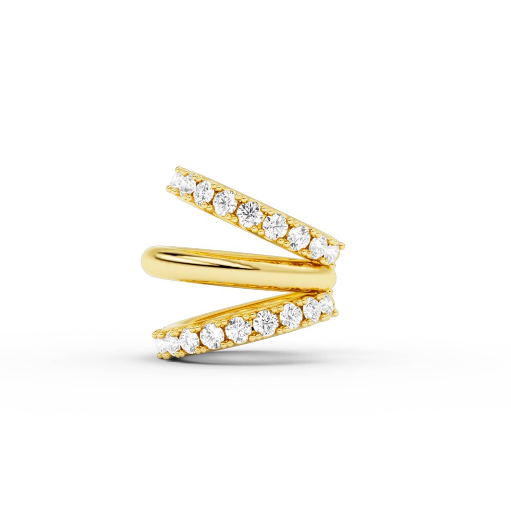 BILLION AVENUE MARY DIAMOND EARCUFF GOLD BILLION AVENUE MARY DIAMOND EARCUFF GOLD
