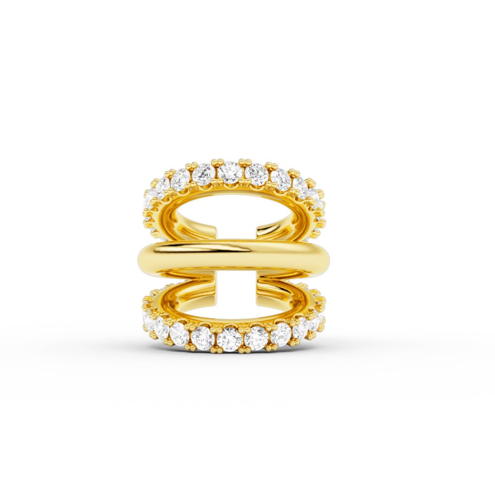 BILLION AVENUE MARY DIAMOND EARCUFF GOLD BILLION AVENUE MARY DIAMOND EARCUFF GOLD