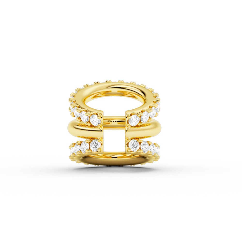 BILLION AVENUE MARY DIAMOND EARCUFF GOLD BILLION AVENUE MARY DIAMOND EARCUFF GOLD