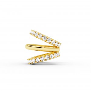 BILLION AVENUE MARY DIAMOND EARCUFF GOLD