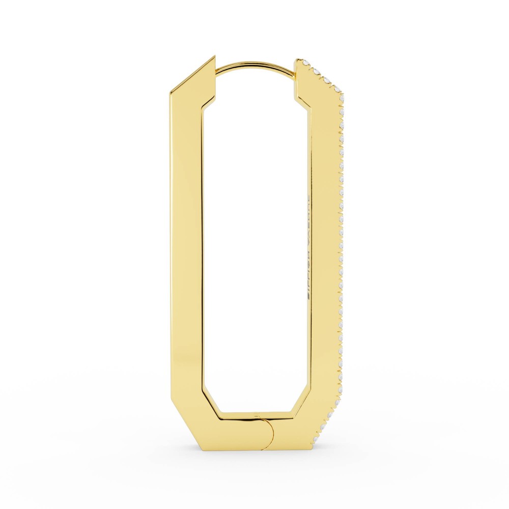 BILLION AVENUE OCTA LONG DIAMOND EARRING GOLD