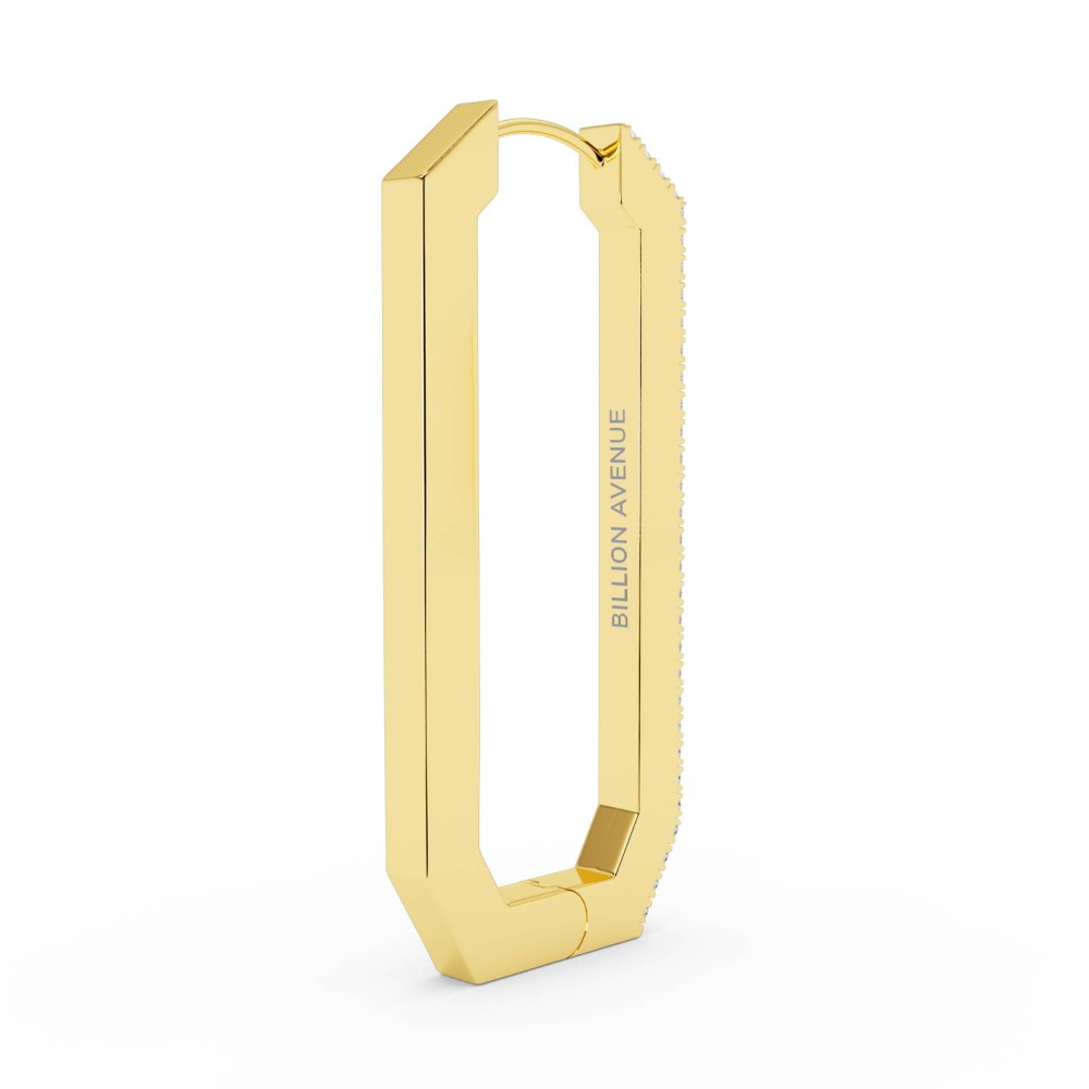 BILLION AVENUE OCTA LONG DIAMOND EARRING GOLD