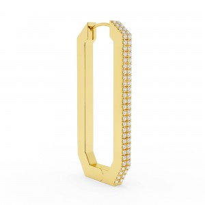 BILLION AVENUE OCTA LONG DIAMOND EARRING GOLD