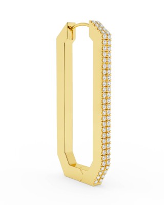 BILLION AVENUE OCTA LONG DIAMOND EARRING GOLD