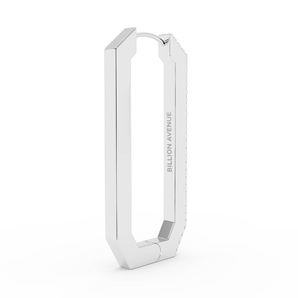 BILLION AVENUE OCTA LONG DIAMOND EARRING SILVER BILLION AVENUE OCTA LONG DIAMOND EARRING SILVER