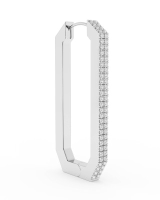 BILLION AVENUE OCTA LONG DIAMOND EARRING SILVER