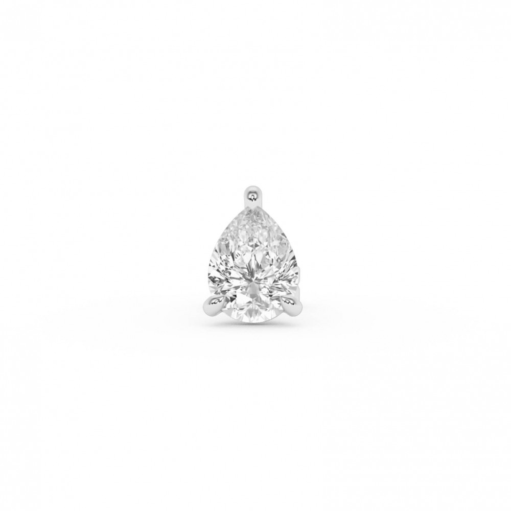 BILLION AVENUE PEAR DIAMOND EARSTUD SILVER