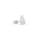 BILLION AVENUE PEAR DIAMOND EARSTUD SILVER
