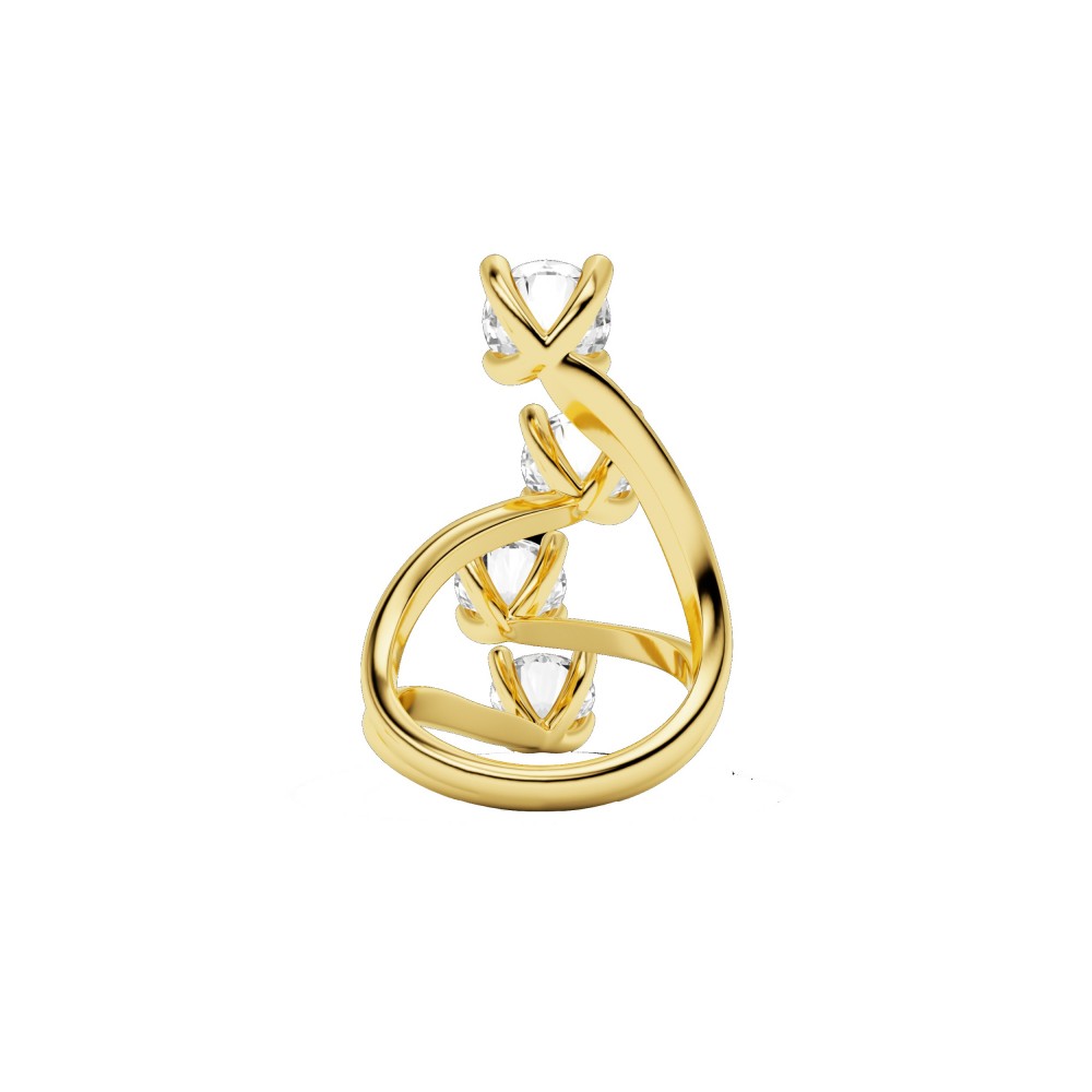 BILLION AVENUE QUATRO DIAMOND RING GOLD ΔΑΧΤΥΛΙΔΙ