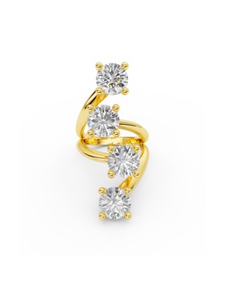 BILLION AVENUE QUATRO DIAMOND RING GOLD ΔΑΧΤΥΛΙΔΙ