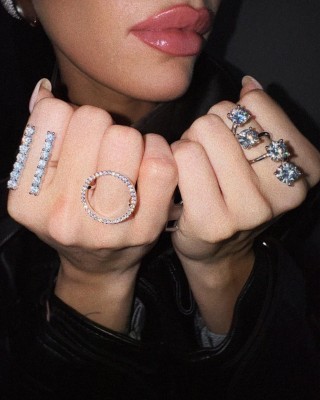 BILLION AVENUE QUATRO DIAMOND RING SILVER ΔΑΧΤΥΛΙΔΙ