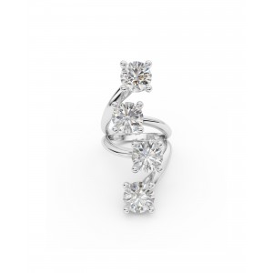 BILLION AVENUE QUATRO DIAMOND RING SILVER ΔΑΧΤΥΛΙΔΙ