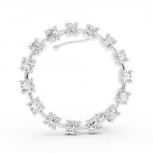 BILLION AVENUE RAY DIAMOND EARSTUD SILVER LEFT