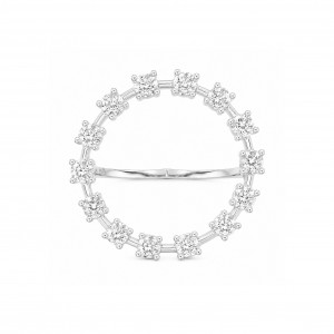 BILLION AVENUE RAY DIAMOND RING ΑΣΗΜΙ ΔΙΠΛΟ ΔΑΧΤΥΛΙΔΙ
