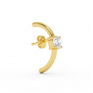 BILLION AVENUE SOLITAIRE HUG EARSTUD GOLD