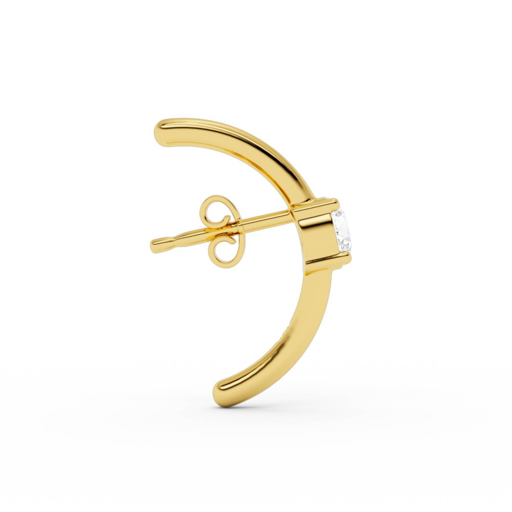 BILLION AVENUE SOLITAIRE HUG EARSTUD GOLD BILLION AVENUE SOLITAIRE HUG EARSTUD GOLD
