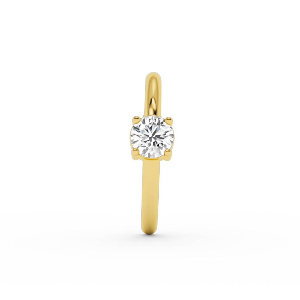 BILLION AVENUE SOLITAIRE HUG EARSTUD GOLD BILLION AVENUE SOLITAIRE HUG EARSTUD GOLD