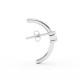 BILLION AVENUE SOLITAIRE HUG EARSTUD SILVER BILLION AVENUE SOLITAIRE HUG EARSTUD SILVER