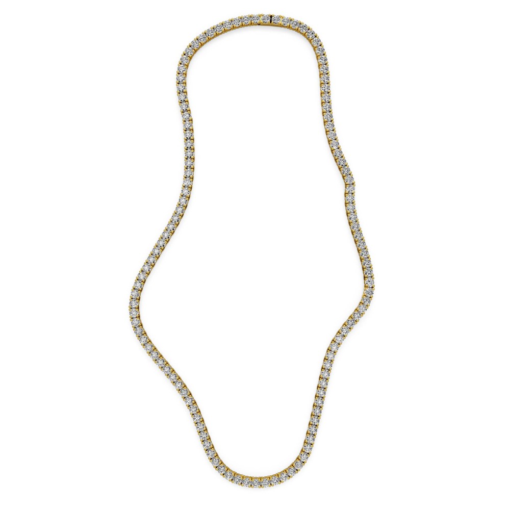 BILLION AVENUE TENNIS DIAMOND NECKLACE ΚΟΛΙΕ ΡΙΒΙΕΡΑ GOLD