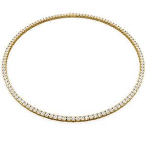 BILLION AVENUE TENNIS DIAMOND NECKLACE ΚΟΛΙΕ ΡΙΒΙΕΡΑ GOLD
