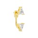 BILLION AVENUE TRIANGLE DIAMOND JACKET EARSTUD GOLD