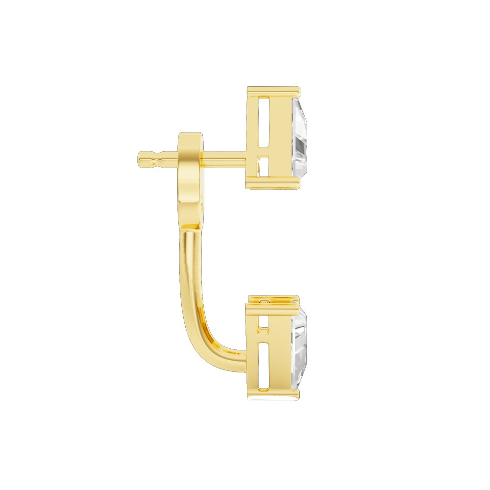 BILLION AVENUE TRIANGLE DIAMOND JACKET EARSTUD GOLD