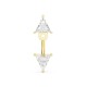 BILLION AVENUE TRIANGLE DIAMOND JACKET EARSTUD GOLD