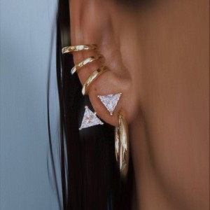 BILLION AVENUE TRIO IVA EARCUFF GOLD