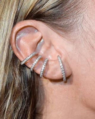 BILLION AVENUE TRIO IVY DIAMOND EARCUFF SILVER