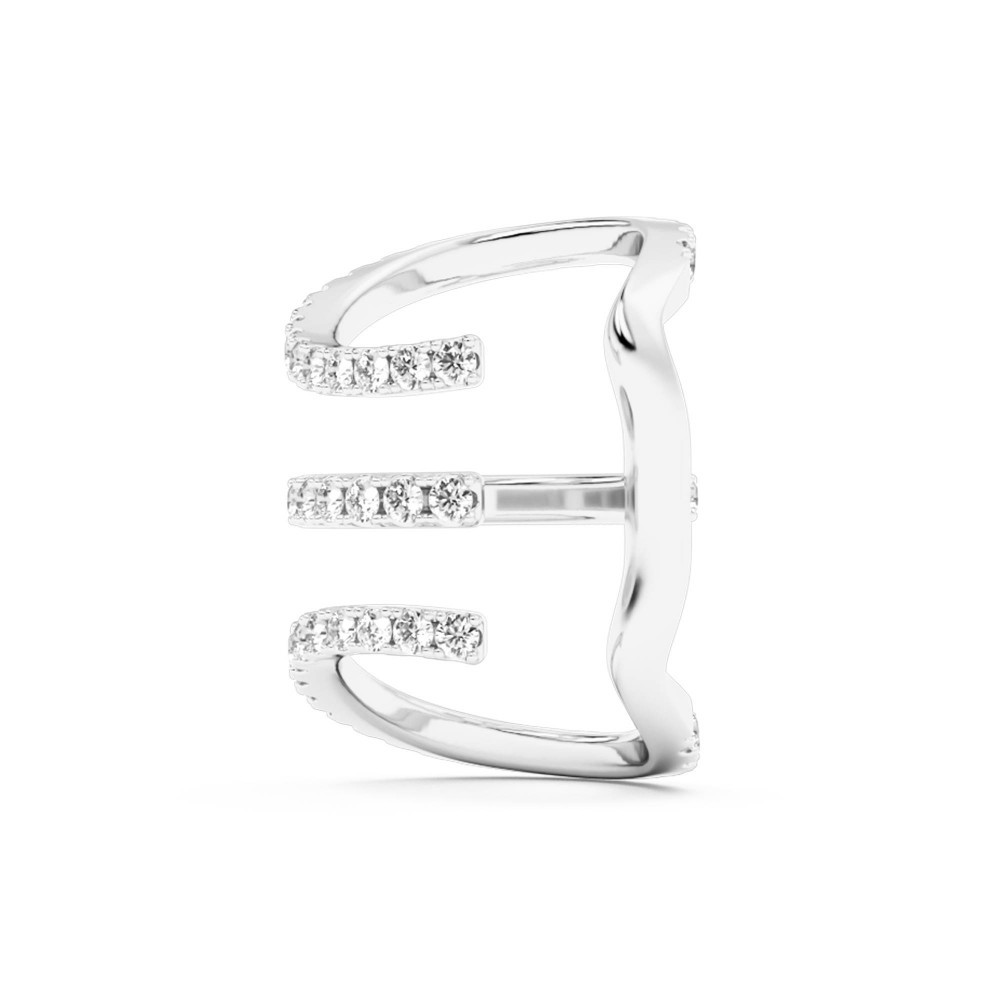 BILLION AVENUE TRIO IVY DIAMOND EARCUFF SILVER BILLION AVENUE TRIO IVY DIAMOND EARCUFF SILVER
