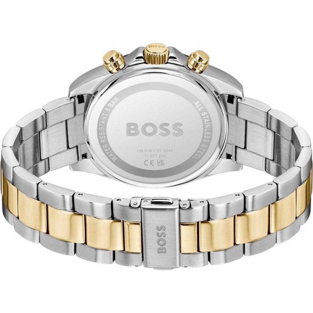 BOSS Hero Ρολόι Ανδρικό Χρονογράφος Ανοξείδωτο Aτσάλι μπρασελέ 1514269