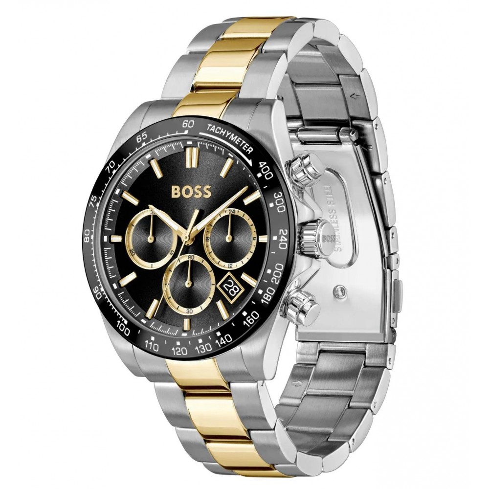 BOSS Hero Ρολόι Ανδρικό Χρονογράφος Ανοξείδωτο Aτσάλι μπρασελέ 1514269
