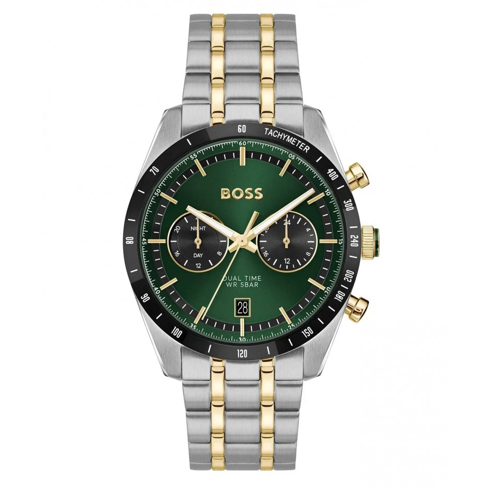 BOSS Tourmaster Ρολόι Ανδρικό Χρονογράφος Δίχρωμο Ανοξείδωτο Aτσάλι μπρασελέ 1514287