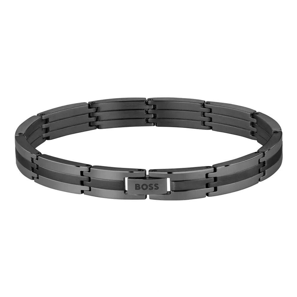 BOSS Βραχιόλι Ανδρικό Μαύρο Ανοξείδωτο Ατσάλι 1580804