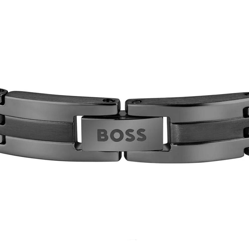 BOSS Βραχιόλι Ανδρικό Μαύρο Ανοξείδωτο Ατσάλι 1580804