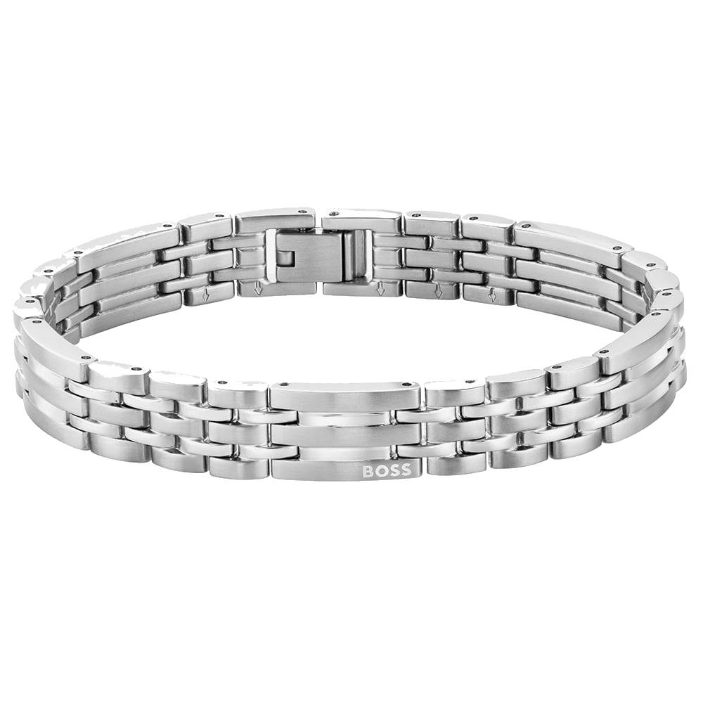 BOSS Βραχιόλι Ανδρικό Aσημί Ανοξείδωτο Ατσάλι 1580812
