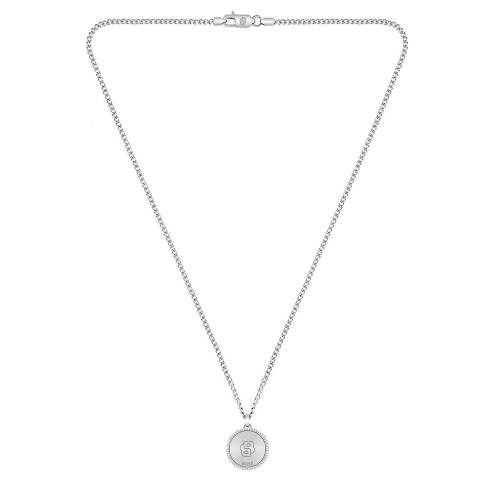 BOSS Κολιέ Διπλής Οψης Ασημί Ανοξείδωτο Ατσάλι 1580841